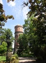 Colmar, 8th august: Chateau d`eau Historic Tower from Colmar town of Alsace region in France