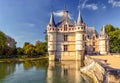 The chateau de Azay-le-Rideau, castle in France Royalty Free Stock Photo