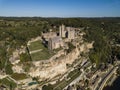 Chateau de Beynac, aerial view from Dordogne River Royalty Free Stock Photo