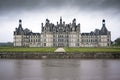 Chateau de Chambord on a cloudy day, Loire Valley, France