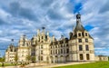 Chateau de Chambord, the largest castle in the Loire Valley - France Royalty Free Stock Photo