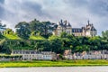 Chateau de Chaumont is located on the river Loire. Royalty Free Stock Photo