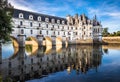 Chateau de Chenonceau on the Cher River, Loire Valley, France Royalty Free Stock Photo