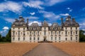 Chateau de Cheverny, a famous castle of the Loire valley in the departement Loir-et-Cher in France. Royalty Free Stock Photo