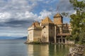 Chateau de Chillon at Lake Geneva in Montreux, Switzerland Royalty Free Stock Photo