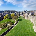 The Chateau de Fougeres France spring view. Build in XII-XV century