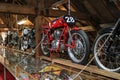 Chateau de Savigny near Beaune in Mid France with MV Agusta racing motorcycle.