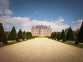 Chateau de Sceaux yard and gardens. Grand country house in Sceaux, Hauts-de-Seine, Paris France