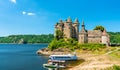 The Chateau de Val, a medieval castle on a bank of the Dordogne in France Royalty Free Stock Photo