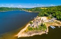 The Chateau de Val, a medieval castle on a bank of the Dordogne in France Royalty Free Stock Photo