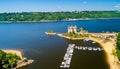 The Chateau de Val, a medieval castle on a bank of the Dordogne in France Royalty Free Stock Photo