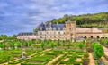 Chateau de Villandry with its garden - the Loire Valley, France Royalty Free Stock Photo