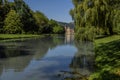 Chateau de Vizille and Castle Park with Lake Royalty Free Stock Photo