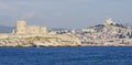 Chateau dIf and Marseille in France Royalty Free Stock Photo