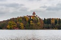 Chateau Konopiste in autumn with lake Royalty Free Stock Photo