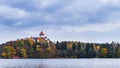 Chateau Konopiste in autumn with lovely colors. Royalty Free Stock Photo