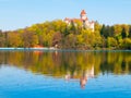 Chateau Konopiste reflected in the water, Central Bohemia, Czech Republic Royalty Free Stock Photo