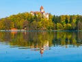 Chateau Konopiste reflecting in the water Royalty Free Stock Photo