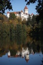 Chateau Konopiste in reflection Royalty Free Stock Photo