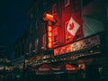 Chateau Lafayette neon sign at night, Ottawa, Ontario, Canada Royalty Free Stock Photo