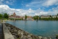 Chateau Ouchy, a luxury hotel in Ouchy, Lausanne, Switzerland Royalty Free Stock Photo