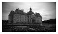 Chateau vaux le vicomte Paris France Black and White Royalty Free Stock Photo