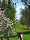 A chateau of Veltrusy, Czech Republic on the spring season. Royalty Free Stock Photo