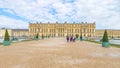 Chateau Versailles exterior view from park
