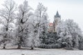 Chateau Zleby in winter Royalty Free Stock Photo