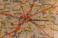 Chateauroux, France on a road m Royalty Free Stock Photo