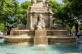 Chatelet fountain in Paris, France Royalty Free Stock Photo