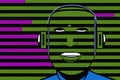Pop art, GPT 4, AI, ai Robot, ai projects, ai illustration, digital art. Royalty Free Stock Photo