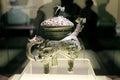 [Museum treasure 24]-HE Wtih A Dragon Spout And Animal Mask bronzeware.Shanghai Museum, China