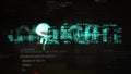 Chatgpt animation with chatbot robot. Programming code language in background. Concept of AI to life.