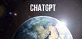 chatgpt artificial intelligence over planet earth