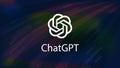 ChatGPT artificial intelligence program logo, OpenAI company, on colorful background. Illustration banner for news