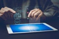 ChatGPT Chat with AI or Artificial Intelligence. Digital chatbot, robot application, OpenAI generate. Futuristic technology, Man Royalty Free Stock Photo