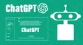 ChatGPT Chat with AI or Artificial Intelligence AI vector illustration