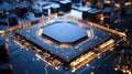 ChatGPT chipset processor concept on circuit board, Artificial Intelligence chatbot developed by OpenAI