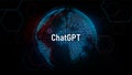 ChatGPT conversation. Artificial intelligence chatbot on technology background, ChatGPT AI Chatbot concept, vector illustration