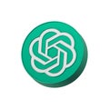 chatgpt logo open ai 3d symbol rendering