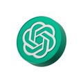 chatgpt logo open ai 3d symbol rendering