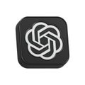 chatgpt logo open ai 3d symbol rendering
