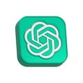 chatgpt logo open ai 3d symbol rendering