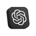 chatgpt logo open ai 3d symbol rendering