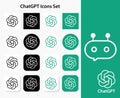 ChatGPT logo vector, AI chatbot by OpenAI vector, ChatGPT logos for banner, website, landing page, advertisement