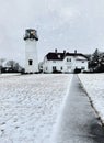 Chatham, Cape Cod Lighthouse in Winter Royalty Free Stock Photo