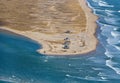 Chatham, Cape Cod Outer Beach Shacks and Ocean Aerial