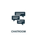 Chatroom icon. Monochrome simple sign from freelance collection. Chatroom icon for logo, templates, web design and Royalty Free Stock Photo