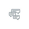 Chatroom outline icon. Monochrome simple sign from freelance collection. Chatroom icon for logo, templates, web design Royalty Free Stock Photo